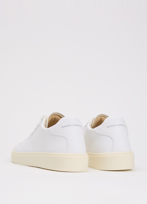Mason Garments Como sneaker van leer  - achterkant 5 wit