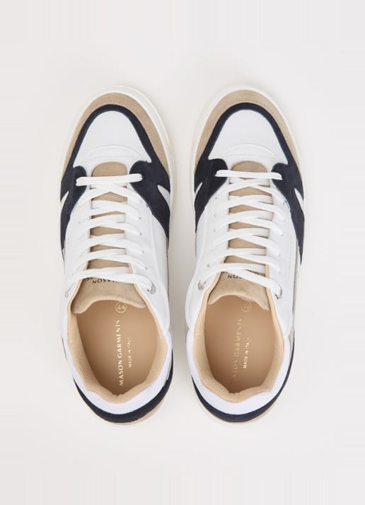 Mason Garments Matera sneaker van leer met details van nubuck en suède - detail 2 beige