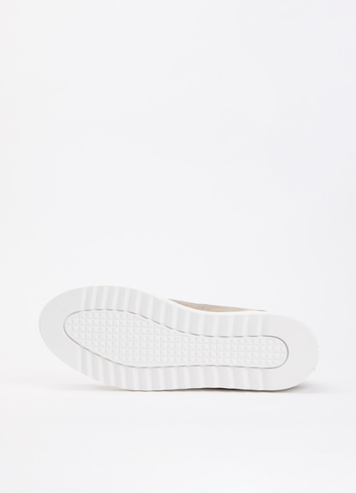 Mason Garments Tia Ludico sneaker van leer met suède details - detail 4 beige