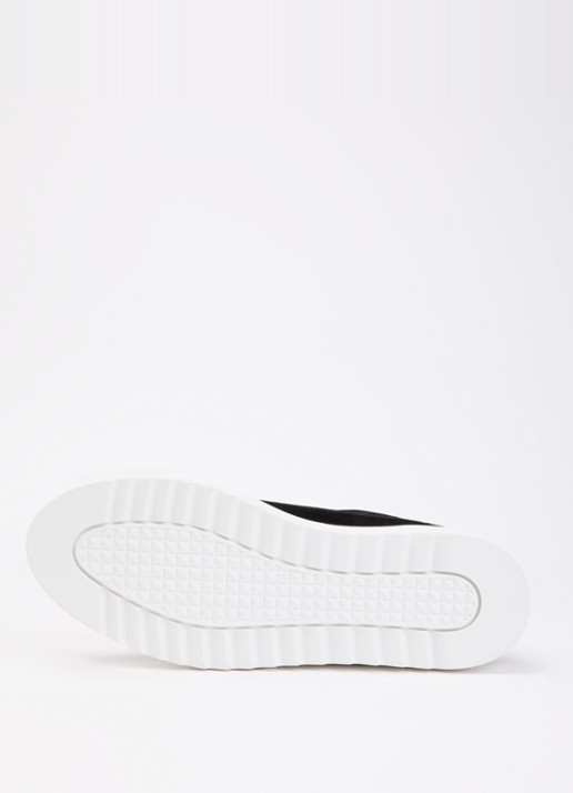 Mason Garments Tia Miscuglio sneaker van suède met details van nubuck - detail 5 zwart