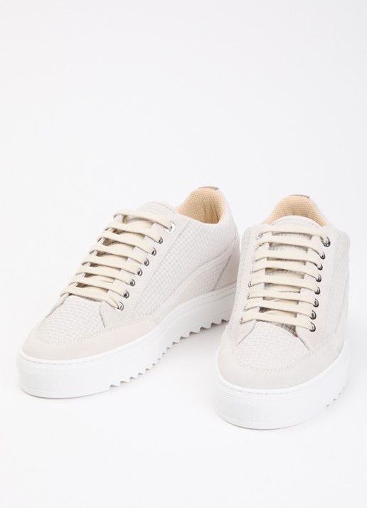 Mason Garments Tia Miscuglio sneaker van suède - detail 3 lichtgrijs