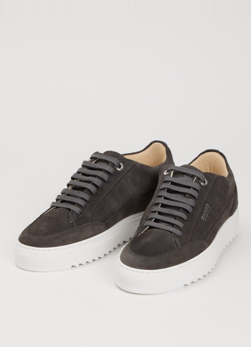 Mason Garments Tia Nativo sneaker van suède - detail donkergrijs