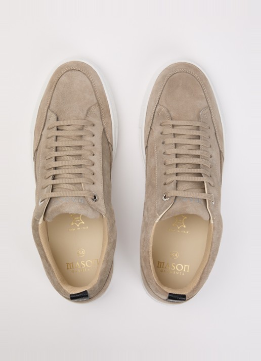 Mason Garments Tia Nativo sneaker van suède - detail 2 beige
