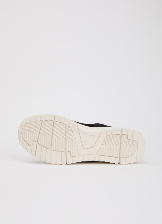 Mason Garments Tia Runner sneaker van suède met details van nubuck - detail 3 zwart