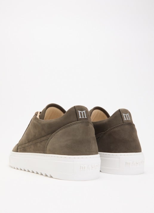 Mason Garments Tia sneaker van leer - achterkant 4 donkergroen