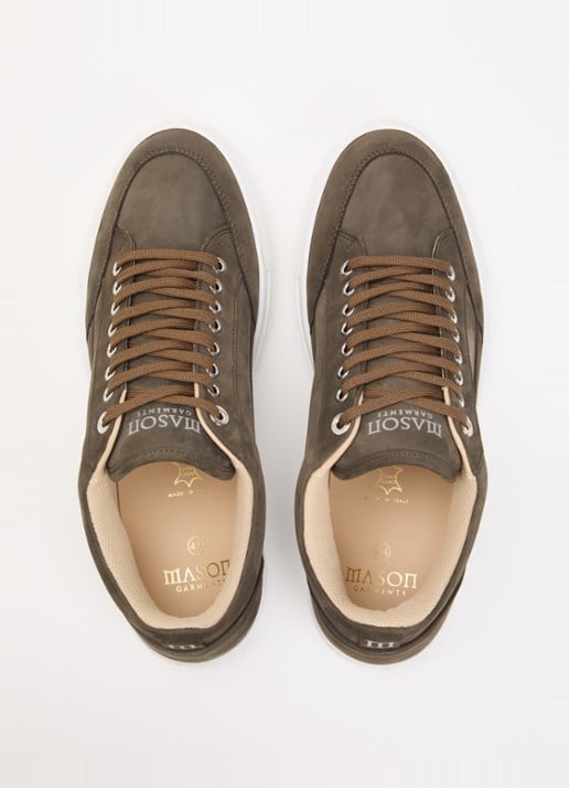 Mason Garments Tia sneaker van leer - detail 2 donkergroen