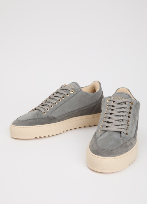 Mason Garments Tia sneaker van nubuck met details van suède - detail donkergrijs