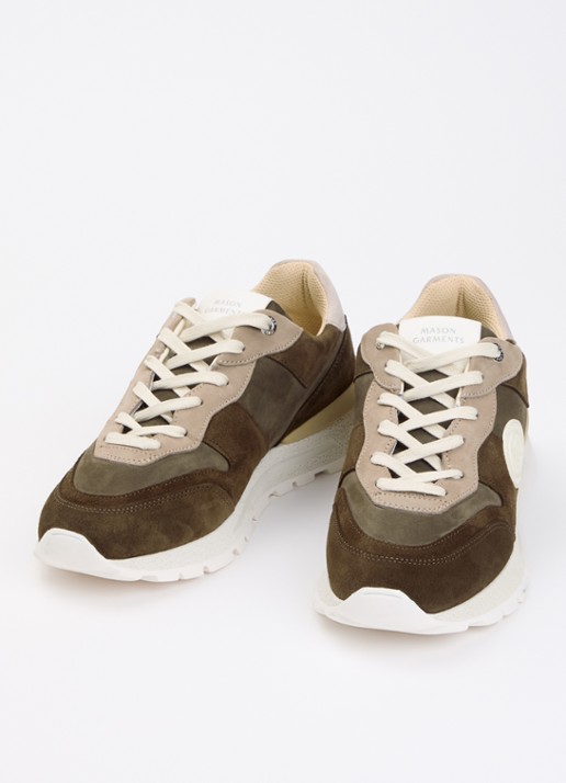 Mason Garments Tia sneaker van nubuck - detail 3 bruin