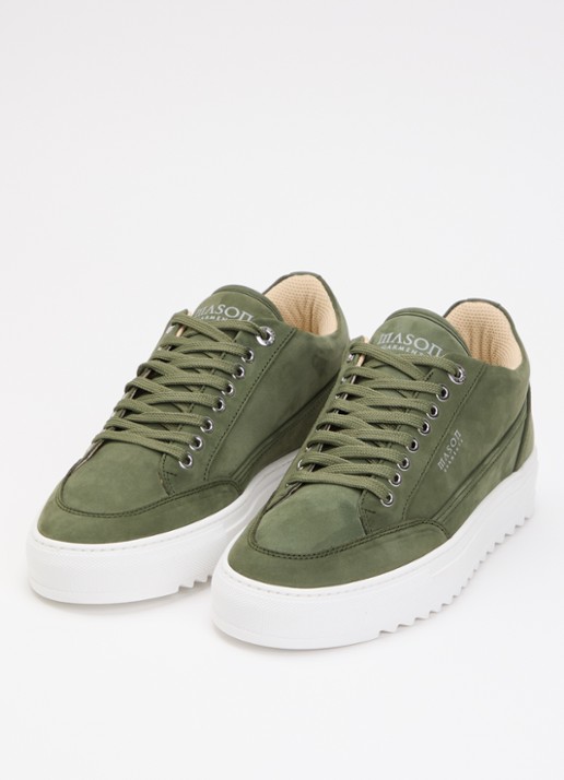 Mason Garments Tia  sneaker van nubuck - detail 3 groen