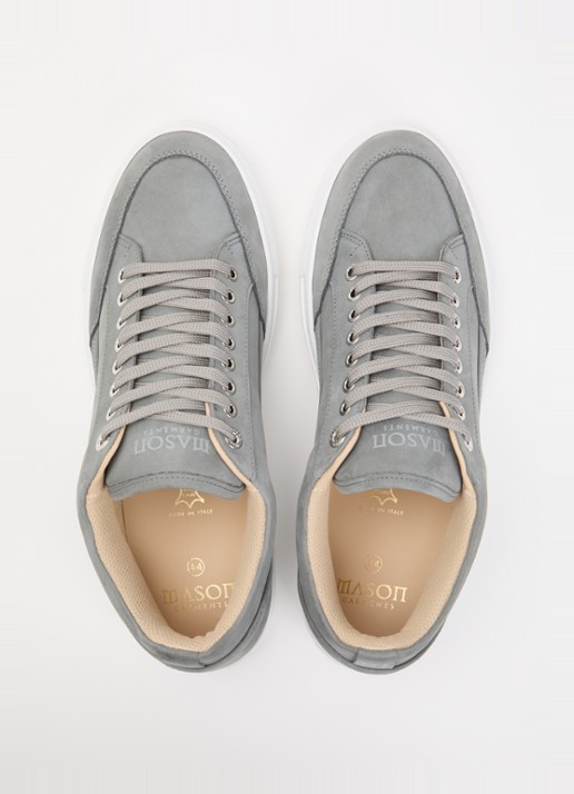 Mason Garments Tia sneaker van nubuck - detail 3 lichtgrijs