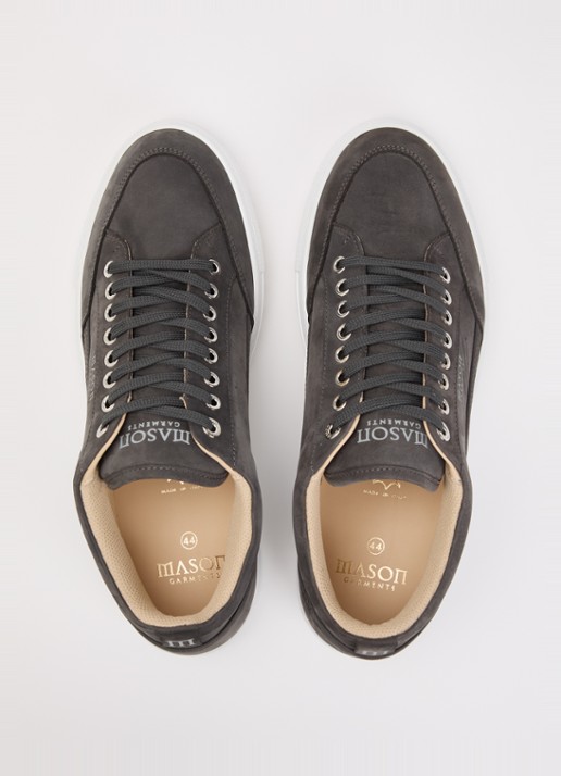 Mason Garments Tia Sollevamento sneaker van nubuck - detail 3 middengrijs