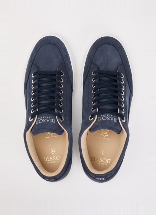 Mason Garments Tia Sollevamento sneaker van nubuck - detail 4 donkerblauw