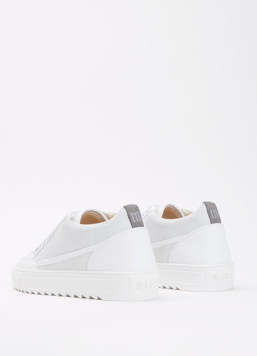 Mason Garments Tia Sport sneaker van suède met leren details - achterkant wit