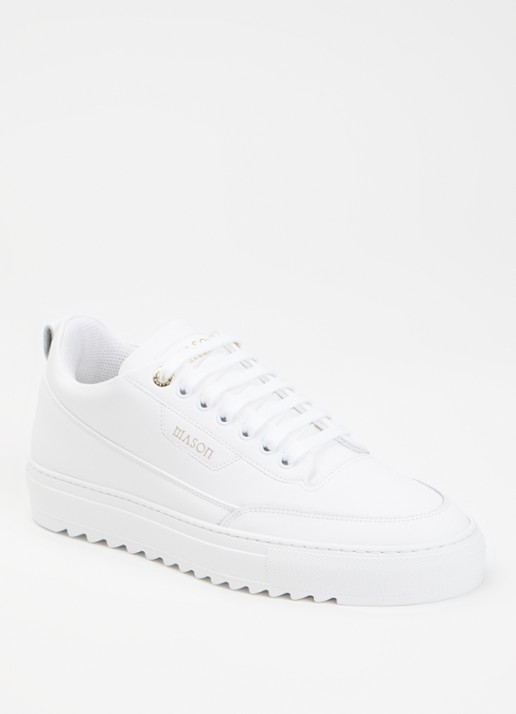 Mason Garments Torino sneaker van leer - voorkant 8 wit