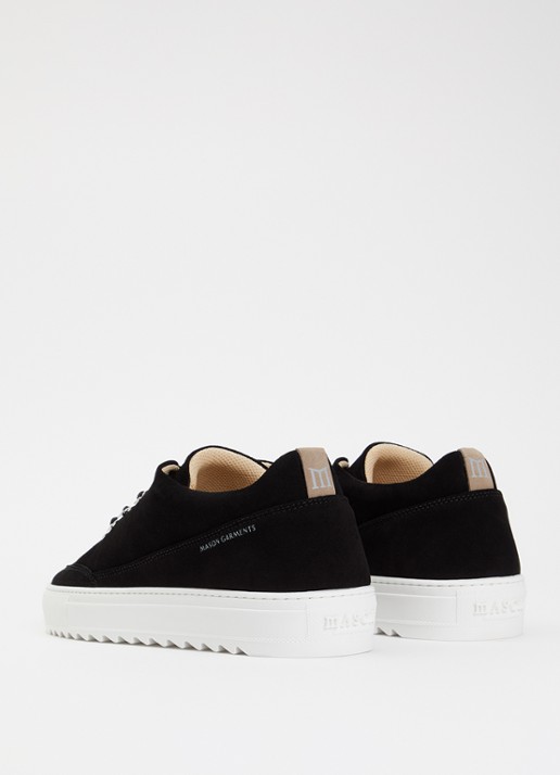 Mason Garments Torino sneaker van suède - achterkant 5 zwart