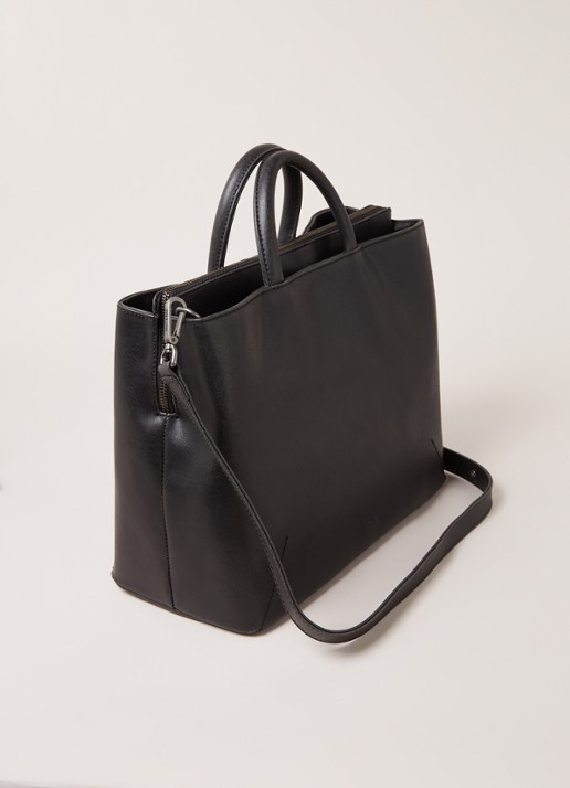 Matt & Nat Vintage Kintla handtas van vegan leer - detail 2 zwart