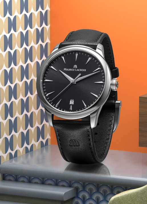 Maurice Lacroix 1975 horloge 751007-SS001-330-2 - voorkant 2 zwart
