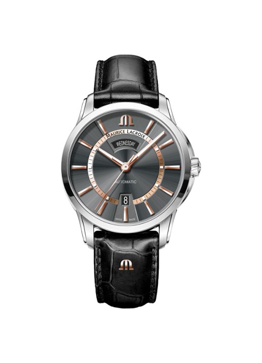 Maurice Lacroix Pontos horloge PT6358-SS001-333-2 - voorkant zilver