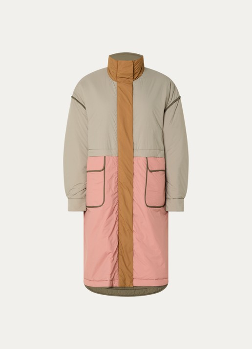 Max & Co Buona longline puffer jas  - voorkant 3 beige