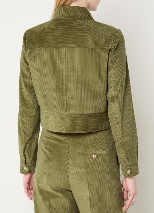 Max & Co Cicala jack van corduroy - achterkant 4 groen