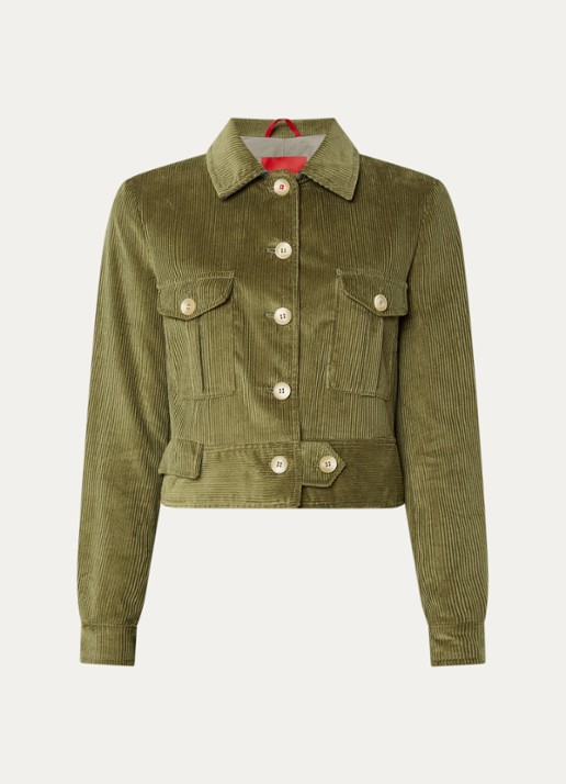 Max & Co Cicala jack van corduroy - voorkant groen