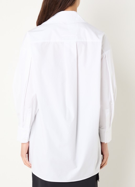 Max & Co Colle oversized blouse met kraag - achterkant wit