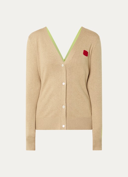 Max & Co Fijngebreide vest in kasjmierblend - voorkant 3 camel