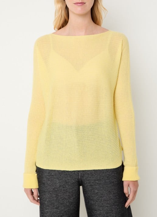 Max & Co Grofgebreide semi-transparante pullover in alpaca wolblend