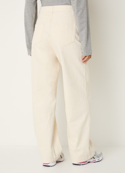 Max & Co High waist loose fit jeans met gekleurde wassing - achterkant 3 ivoor
