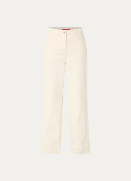 Max & Co High waist loose fit jeans met gekleurde wassing - voorkant ivoor
