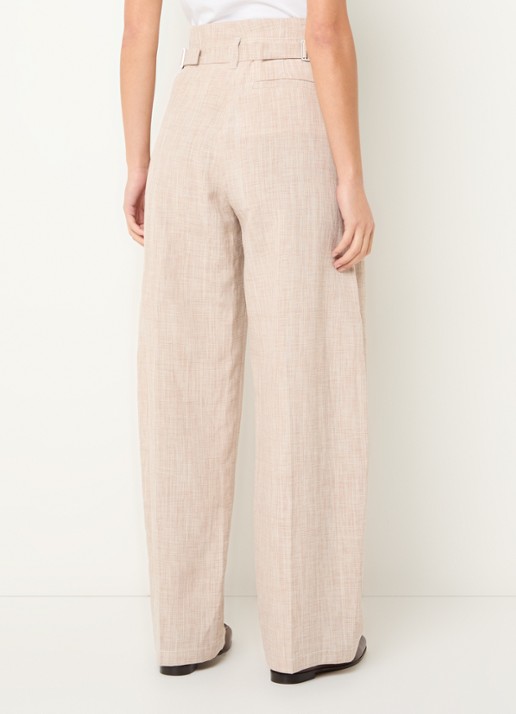 Max & Co High waist wide fit broek met steekzakken - achterkant 4 beige