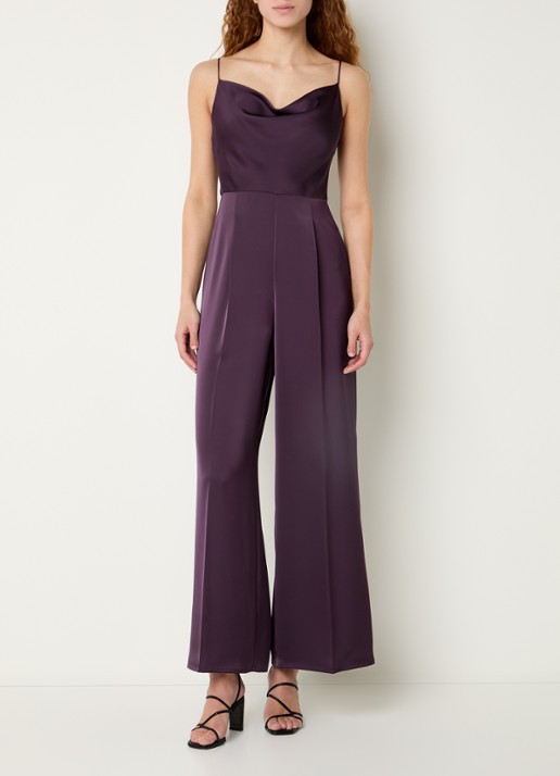 Max & Co Jumpsuit van satijn met rechthoekige hals