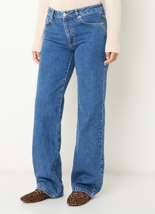 Max & Co Legume mid waist loose fit jeans met medium wassing