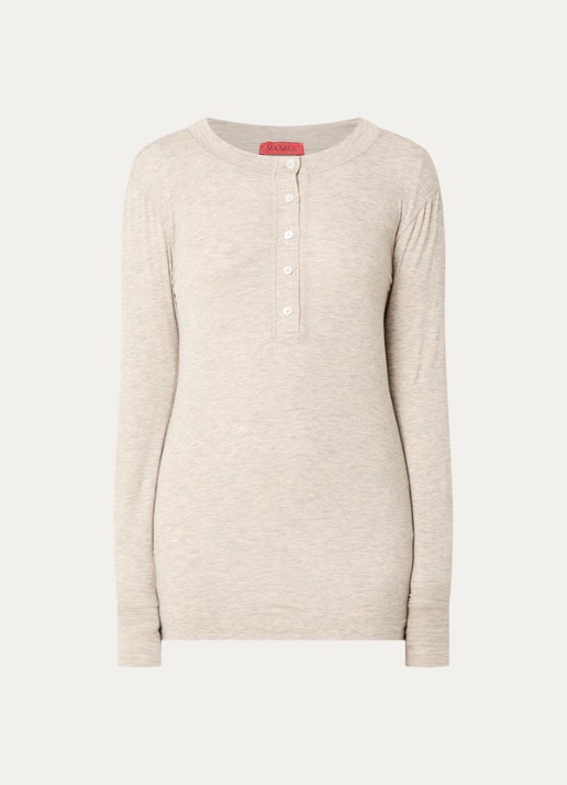 Max & Co Longsleeve met gemêleerd dessin - voorkant 2 grijsmele