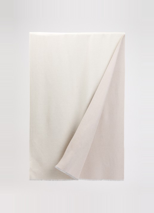 Max & Co Mcaindole reversible sjaal met franjes 190 x 65 cm - detail 2 creme