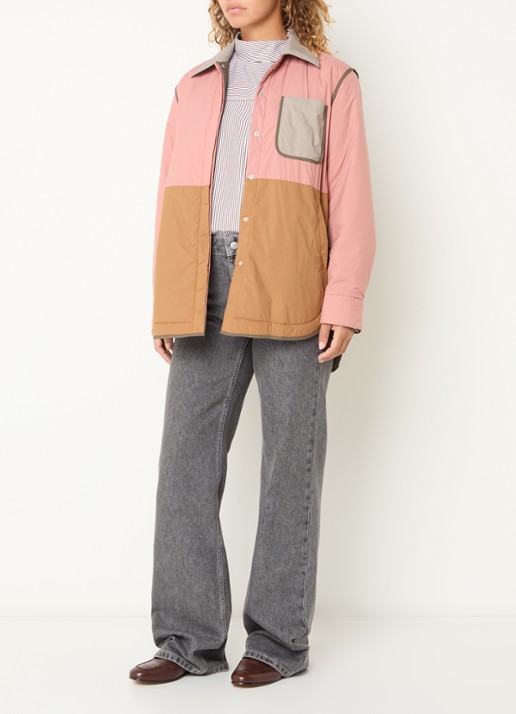 Max & Co Mcodomino reversible jack met steekzakken - voorkant 4 oudroze