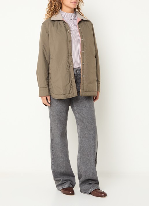 Max & Co Mcodomino reversible jack met steekzakken - voorkant 5 oudroze