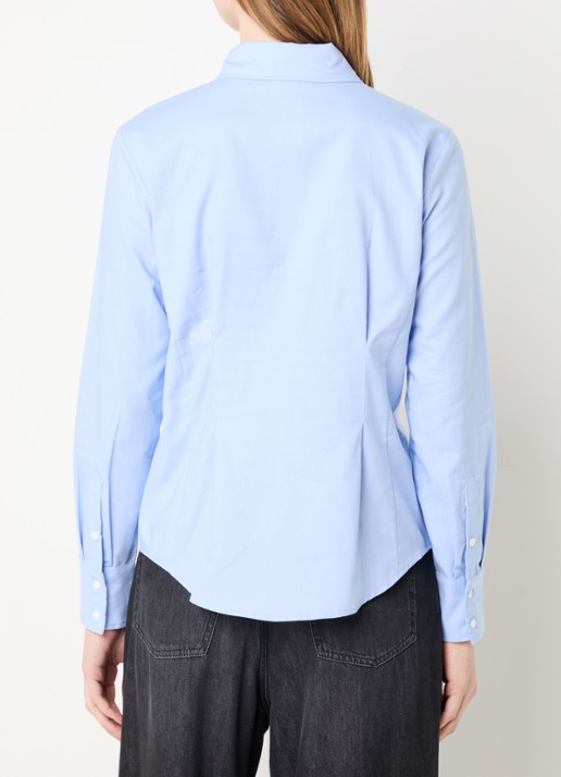 Max & Co Ondin blouse met kraag - achterkant 3 lichtblauw