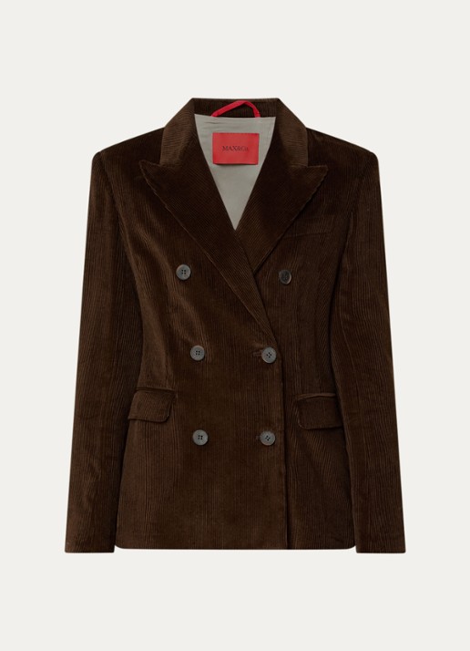 Max & Co Opunzia blazer van corduroy - voorkant lichtbruin