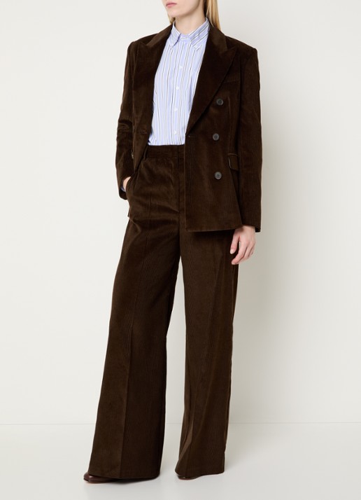 Max & Co Opunzia blazer van corduroy - voorkant 2 lichtbruin