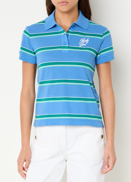 Max & Co Polo met logo en streepprint