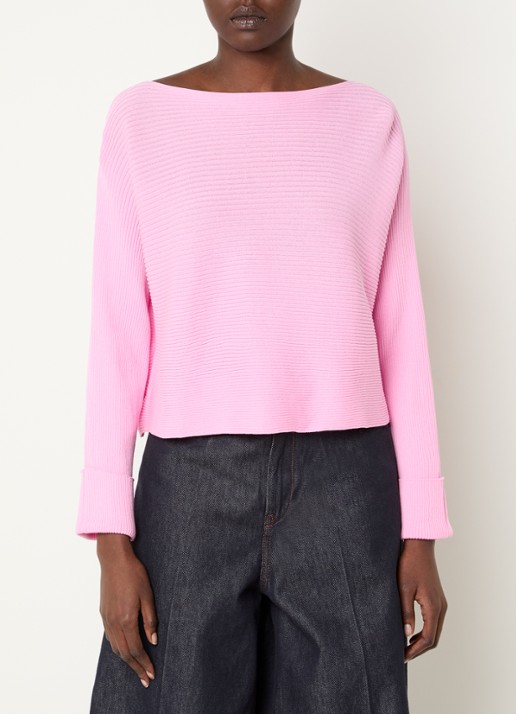 Max & Co Scambio ribgebreide top met boothals