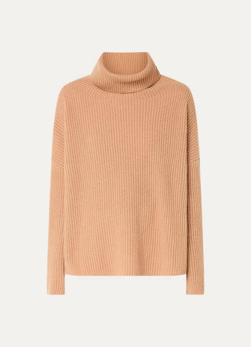 Max & Co Scorgere ribgebreide trui van kasjmier - voorkant 2 camel