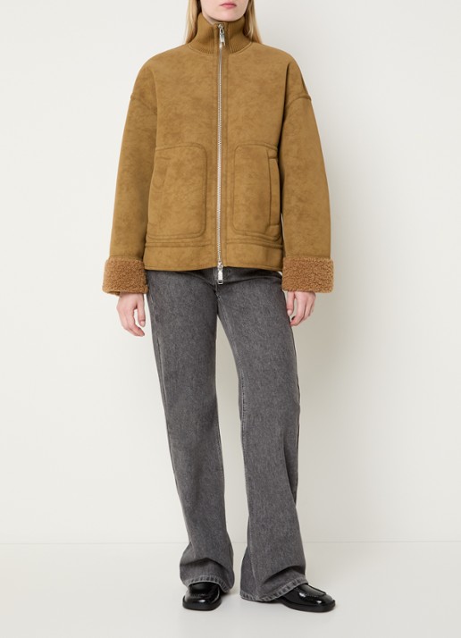 Max & Co Selva jack met opstaande kraag - voorkant 4 camel