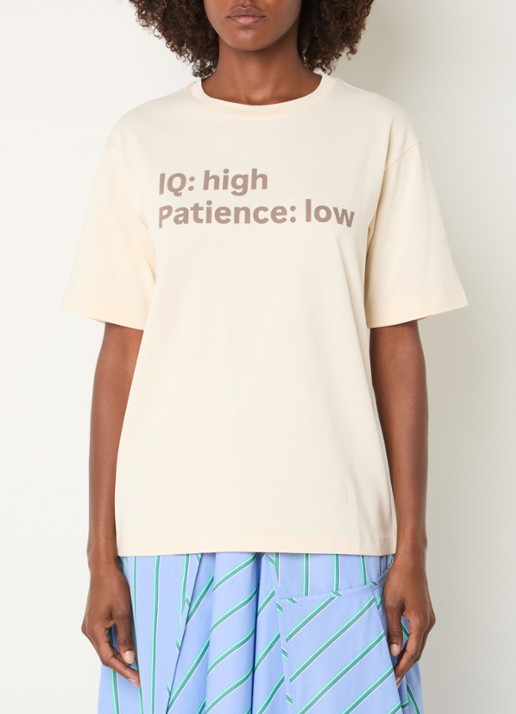 Max & Co T-shirt met print - detail creme