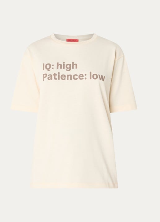 Max & Co T-shirt met print - voorkant 2 creme