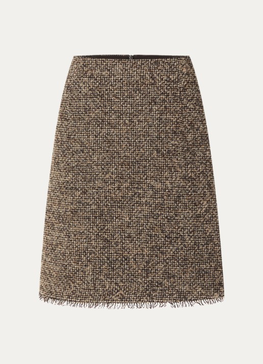 Max Mara Abetaia minirok in scheerwolblend - voorkant 2 bruin