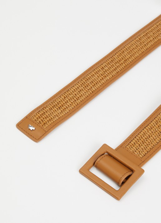 Max Mara Abocca riem met structuur - detail 2 camel