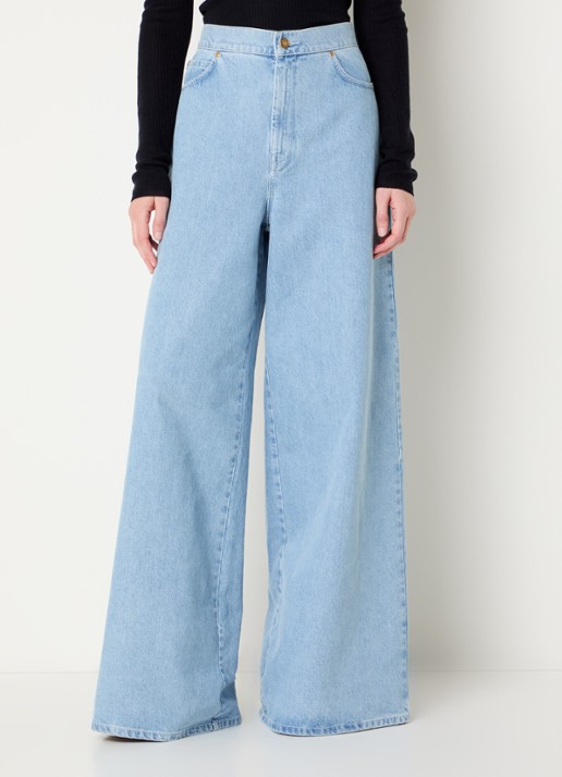Max Mara Affari high waist wide leg jeans met lichte wassing