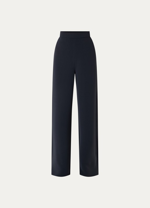 Max Mara Alaggio high waist loose fit pantalon - voorkant 3 donkerblauw